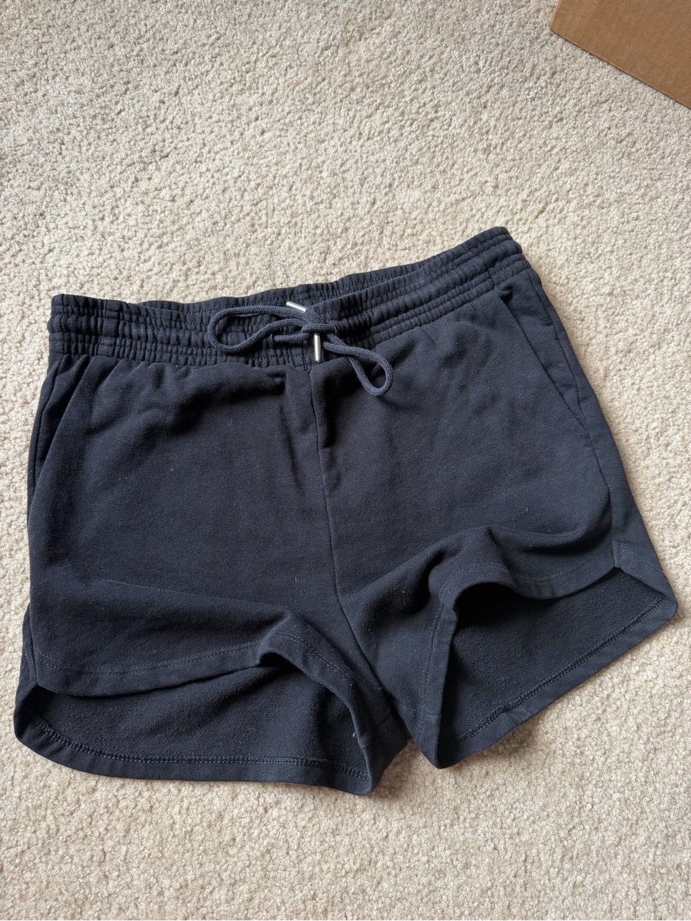 black lounge shorts
